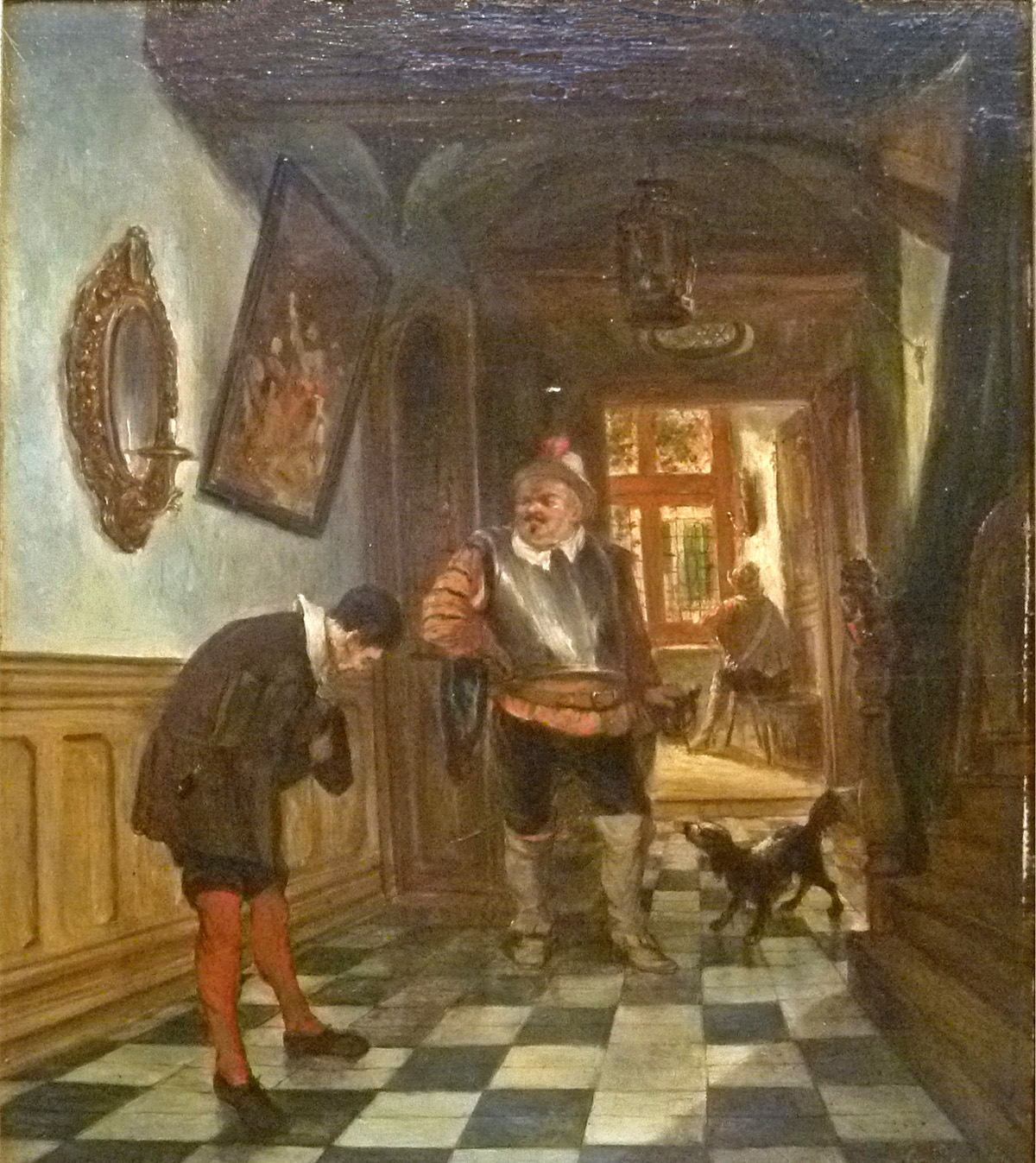 animated interior with dog